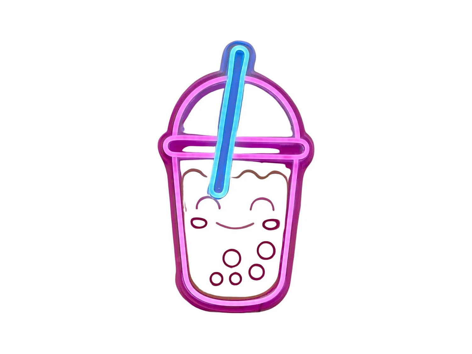 Lampe led effet néon mural bubble tea kawaii sur port USB