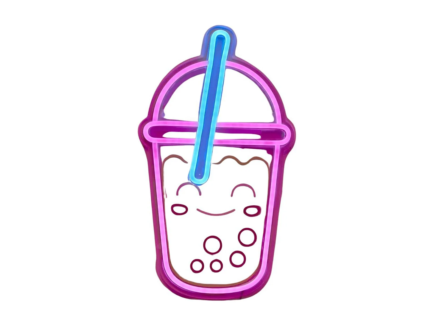 Lampe led effet néon mural bubble tea kawaii sur port USB
