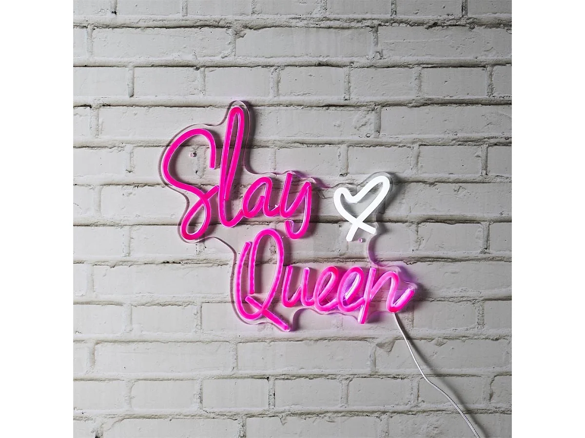 Lampe led effet néon mural slay queen sur port USB