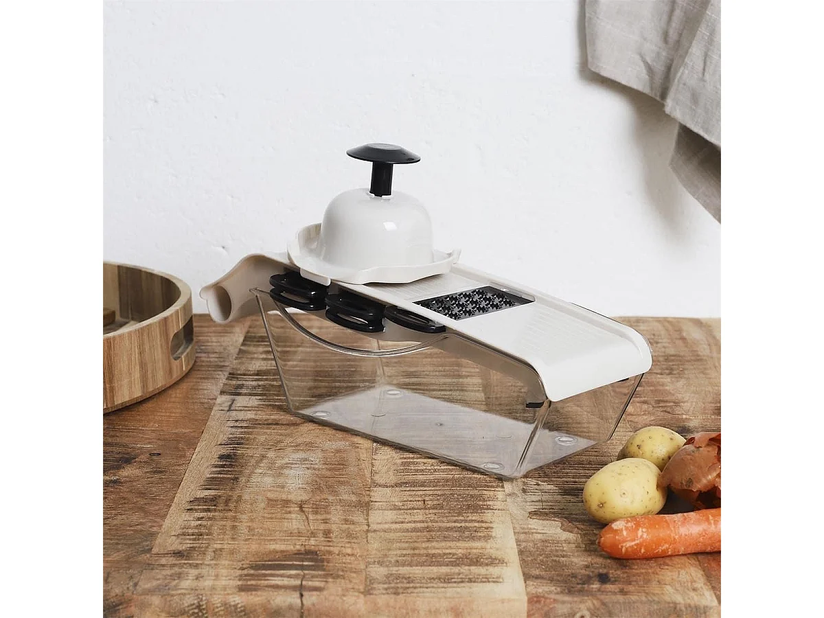 Mandoline avec réservoir 5 accessoires de découpe