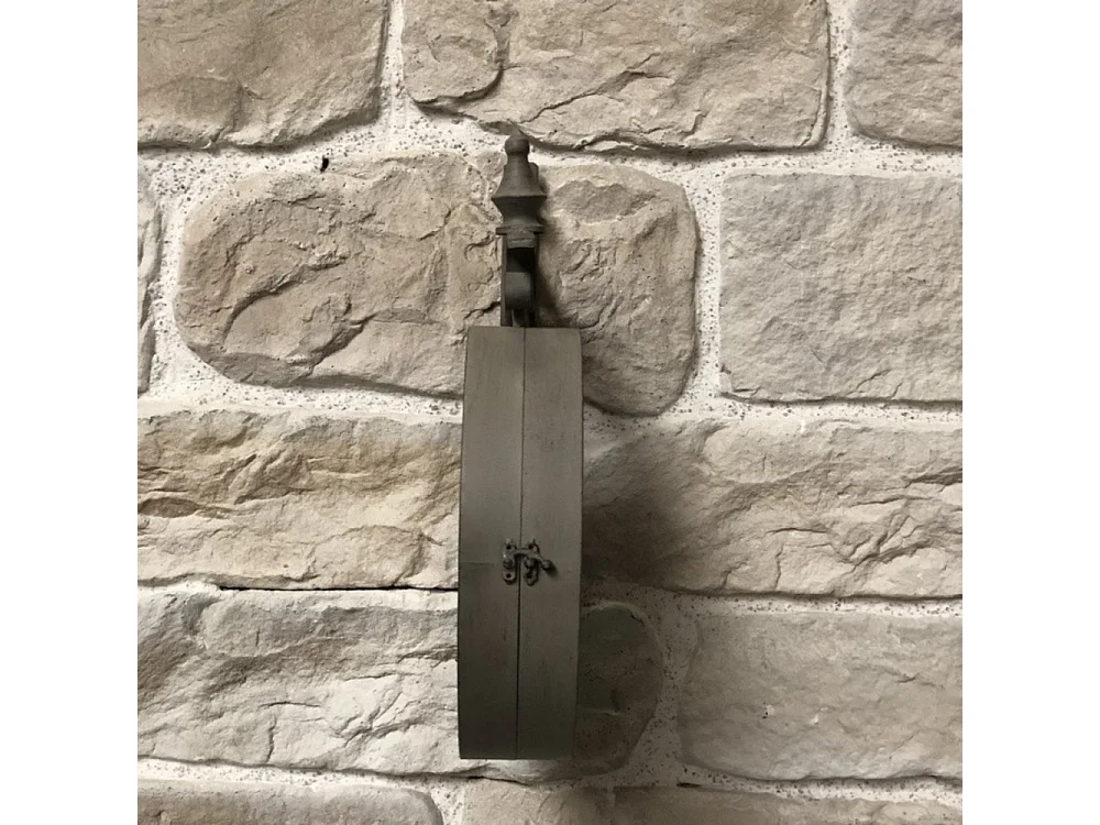 Horloge murale décorative double face vintage métal marron 48 cm