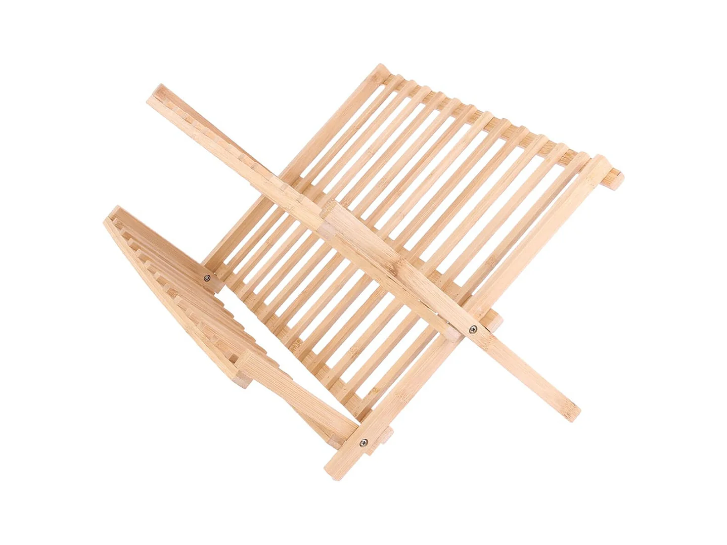 Egouttoir à Vaisselle Pliable en Bambou Naturel - MONTY