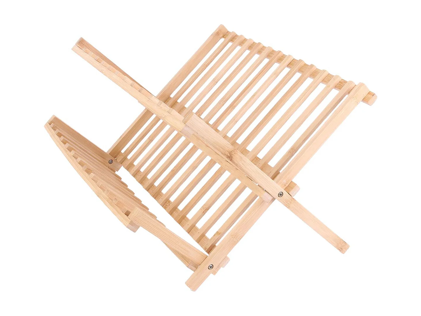 Egouttoir à Vaisselle Pliable en Bambou Naturel - MONTY