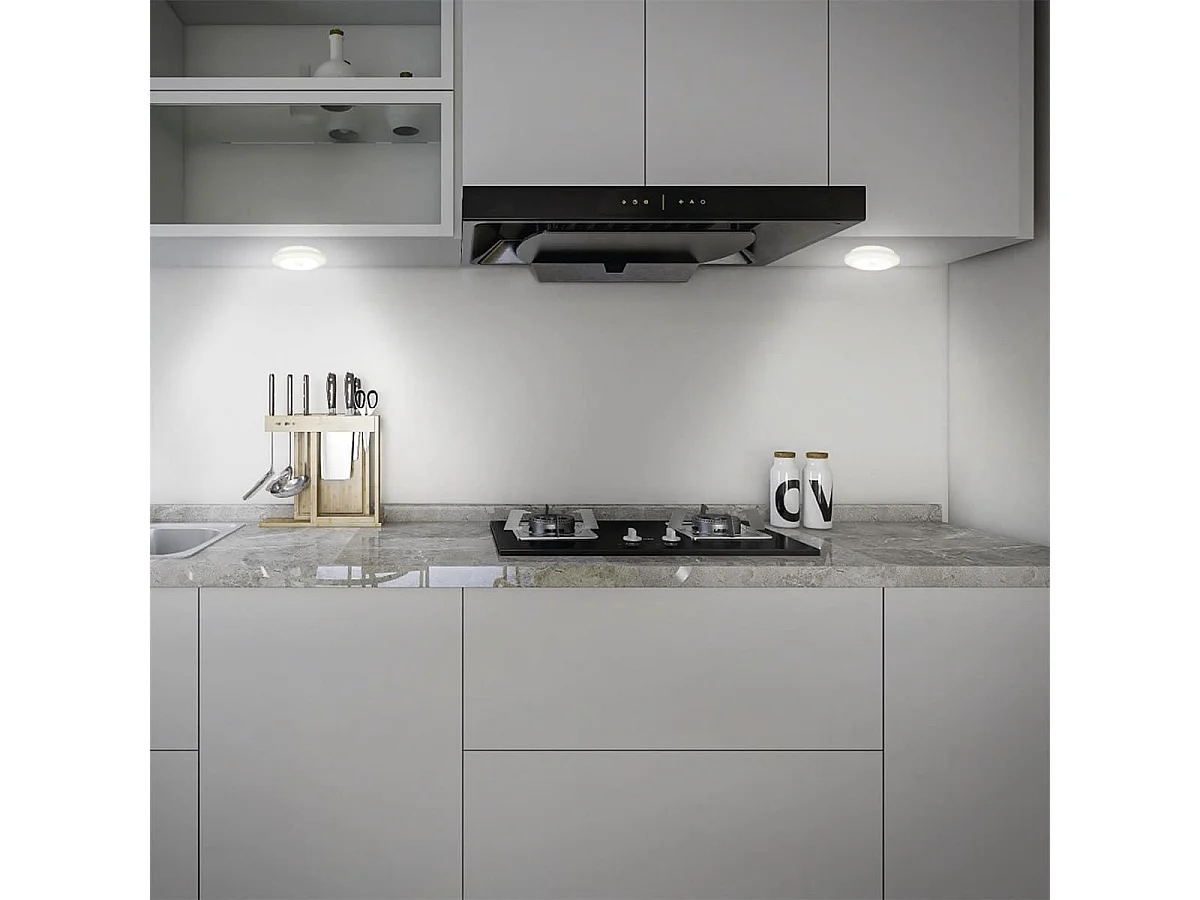 Pack de 2 lampes LED nouvelle génération adhésives avec télécommande