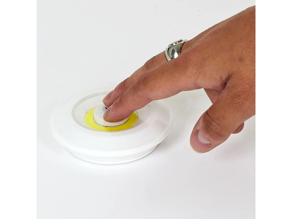 Pack de 2 lampes LED nouvelle génération adhésives avec télécommande