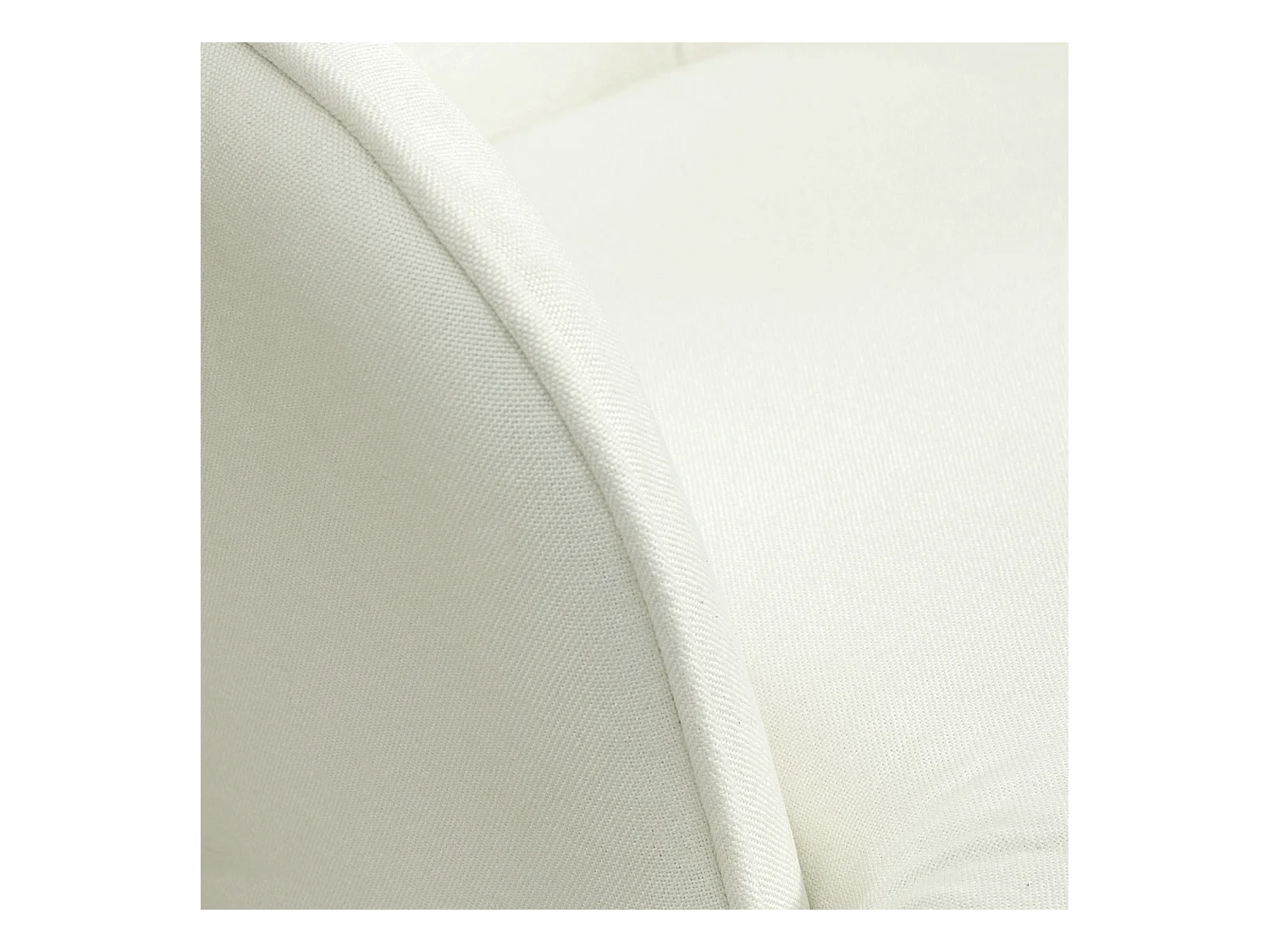 Fauteuil à bascule blanc avec repose-pieds et fauteuil, aspect lin, piètement en bois