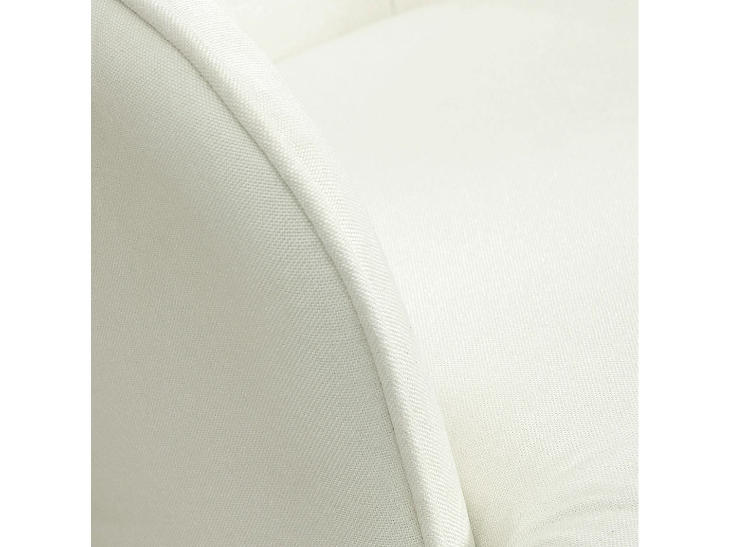 Fauteuil à bascule blanc avec repose-pieds et fauteuil, aspect lin, piètement en bois