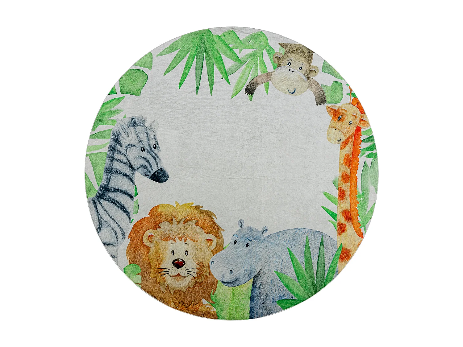 BAMBINO 54090 cirkel tapijt wasbaar Dieren, Afrika voor kinderen antis cercle 120 cm