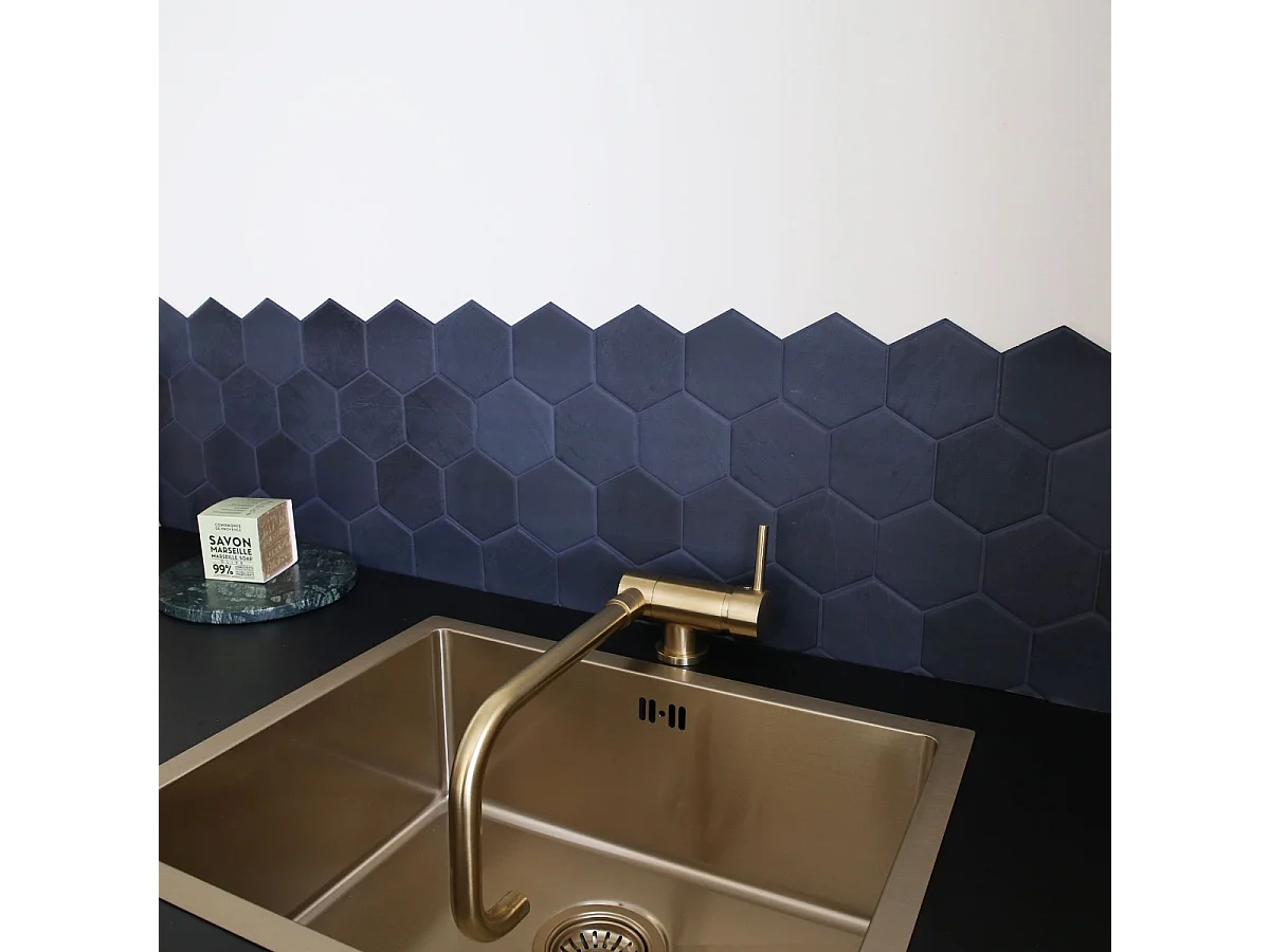 New Oslo bateria zlewozmywakowa składana szczotkowane złoto - Essebagno