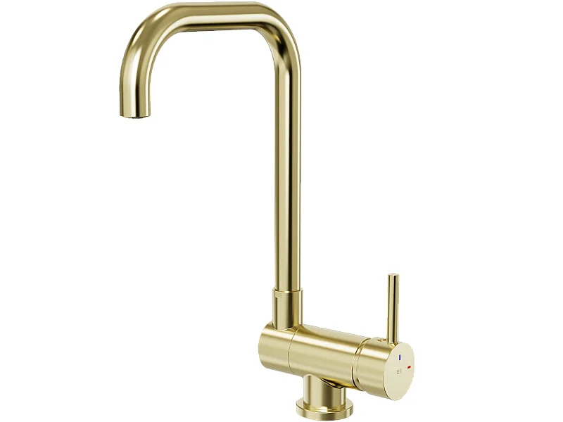 New Oslo mitigeur évier or brossé rabattable 'spécial fenêtre' - Essebagno