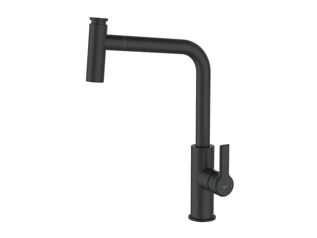 Essemano mitigeur évier à douchette extractible noir - Essebagno