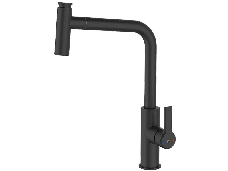 Essemano mitigeur évier à douchette extractible noir - Essebagno