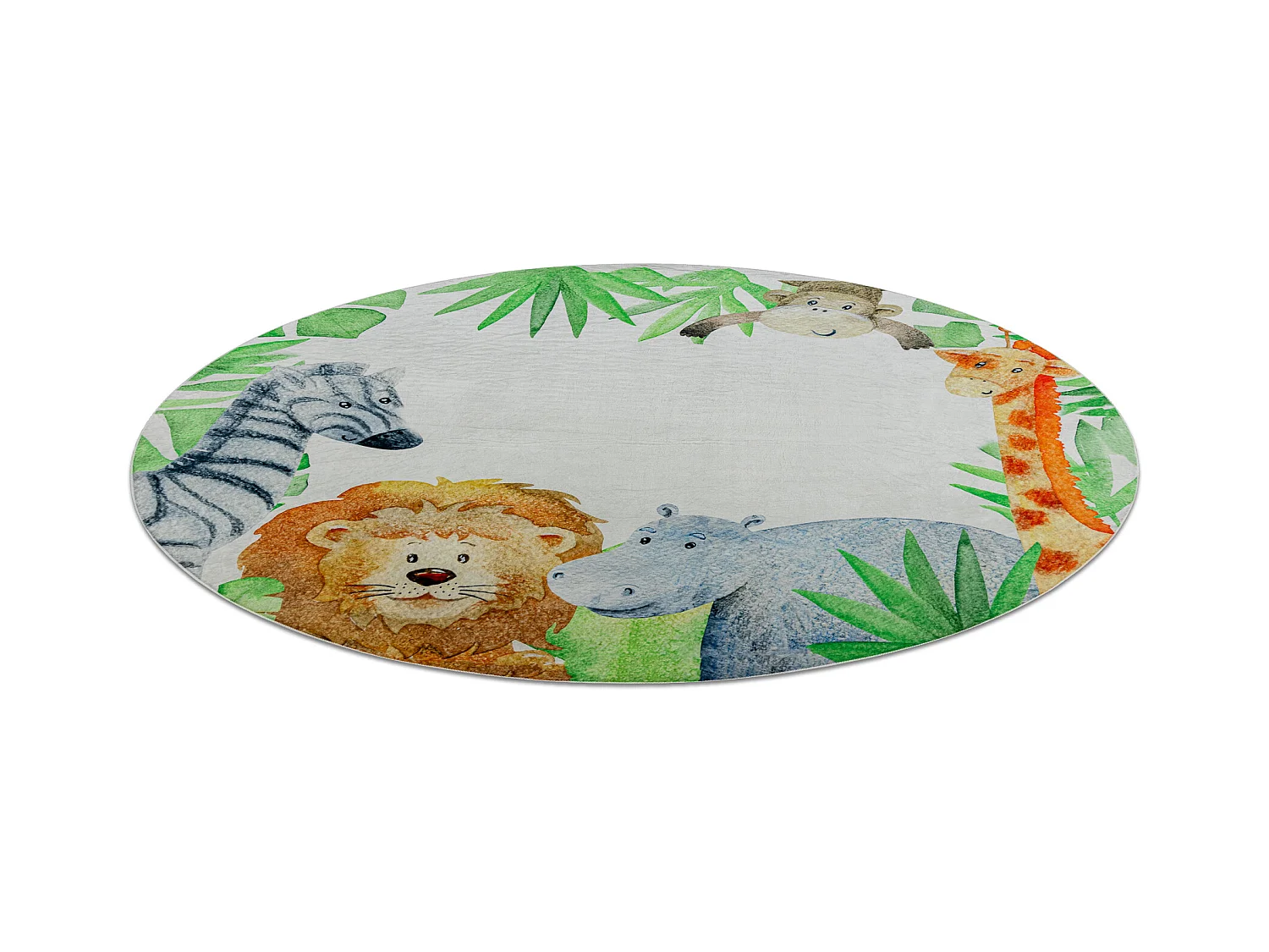 Tapis lavable BAMBINO 54090 cercle Animaux, Afrique pour les enfants a cercle 100 cm