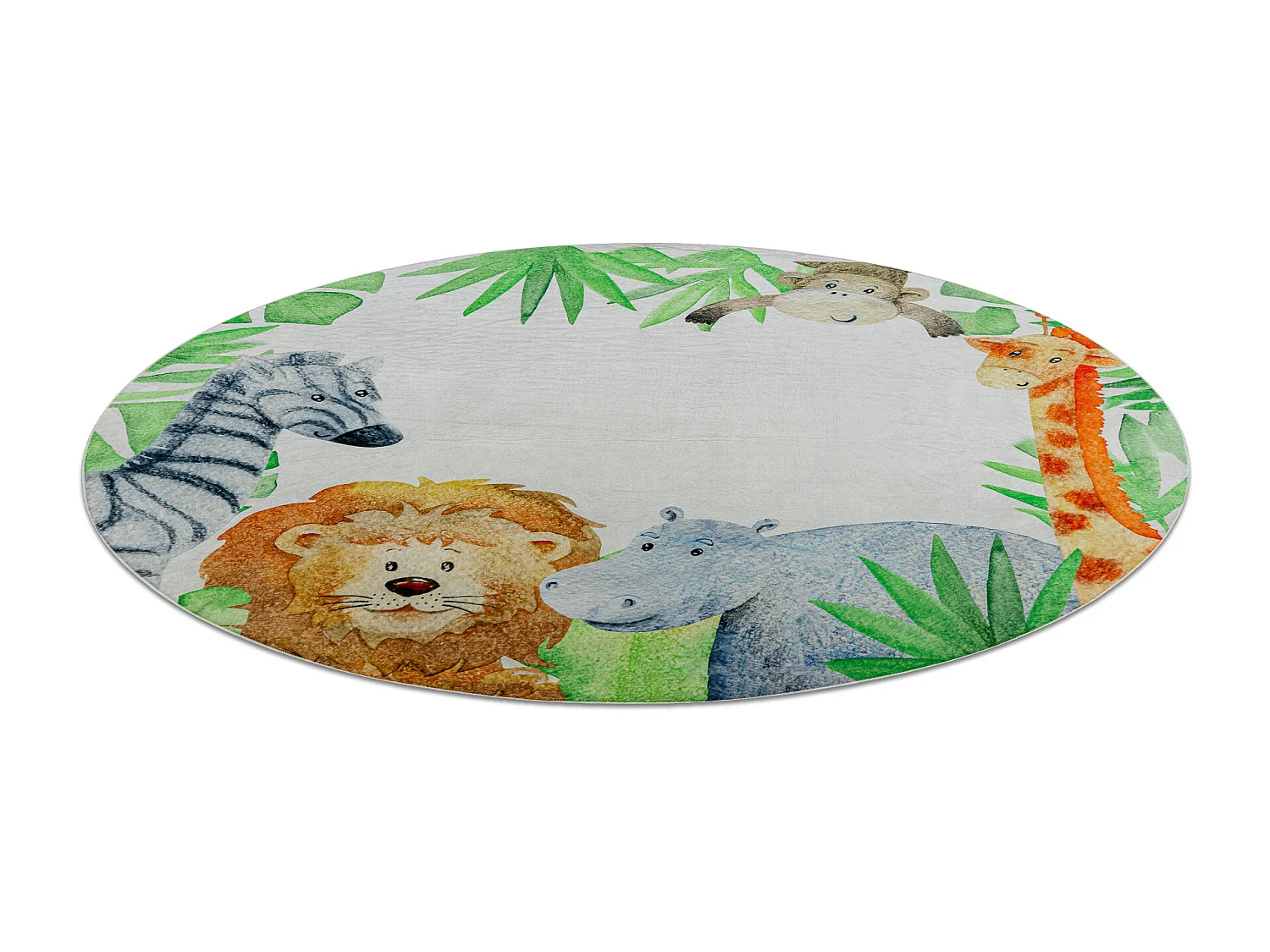 Tapis lavable BAMBINO 54090 cercle Animaux, Afrique pour les enfants a cercle 160 cm