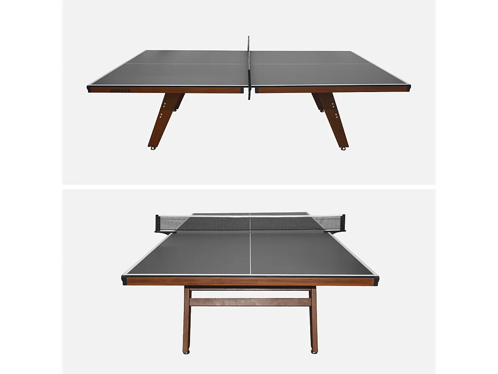 Tavolo da ping pong per interni deluxe con 2 racchette e 3 palline,