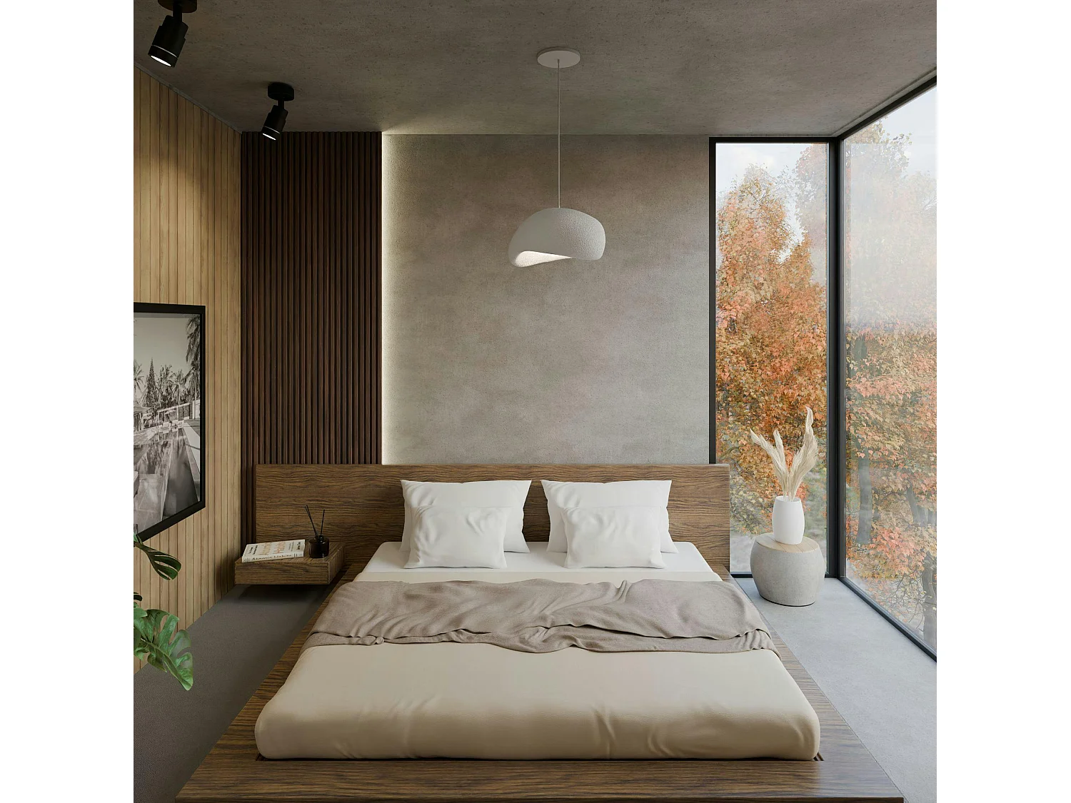 Suspension design blanche forme organique 34 cm NOXIS