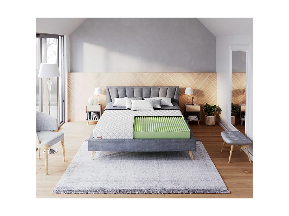 Matelas EASY  90x200 - 12cm -  Mousse Haute Résilience HR
