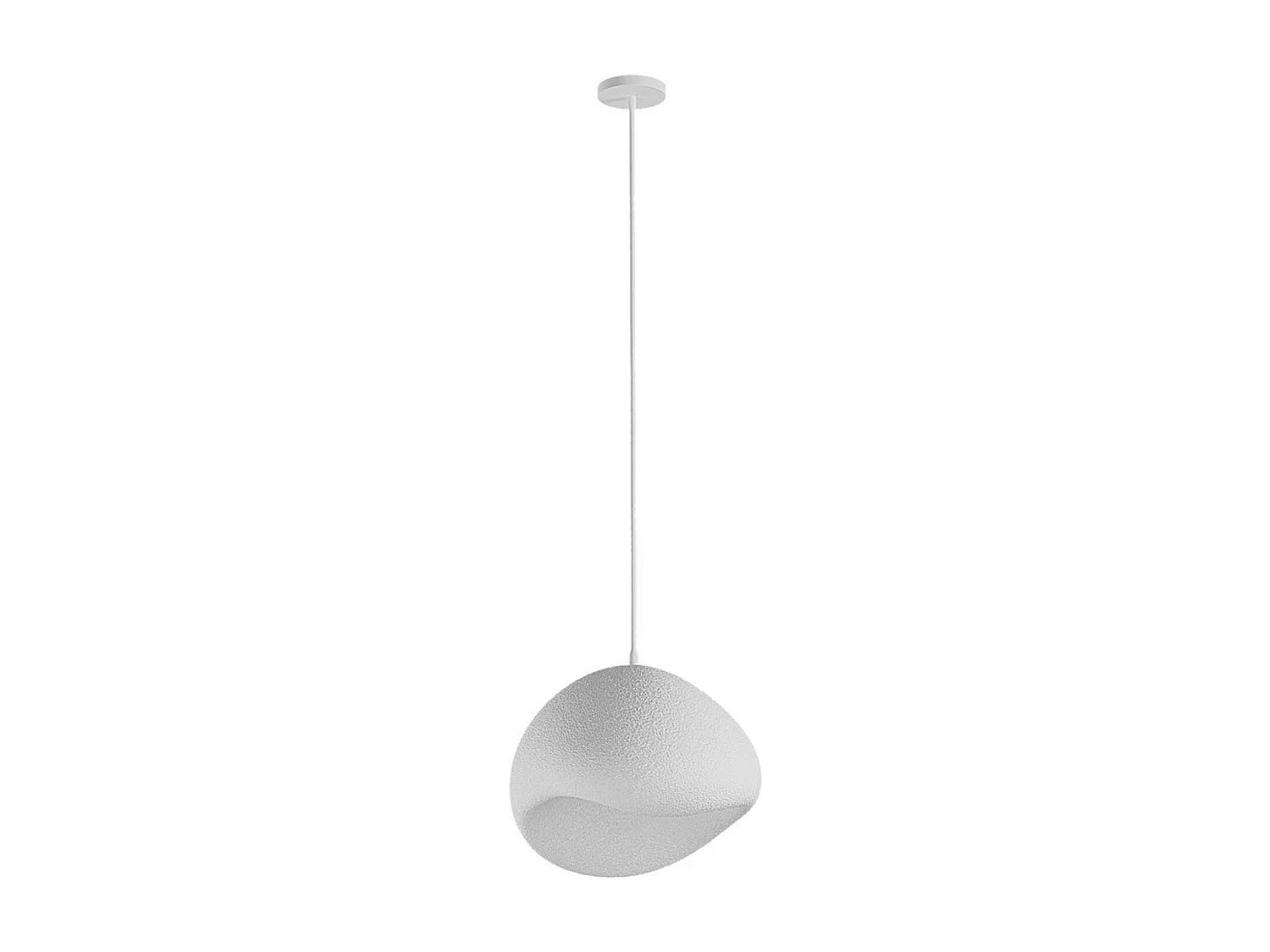 Suspension blanche design forme organique 30 cm NOXIS