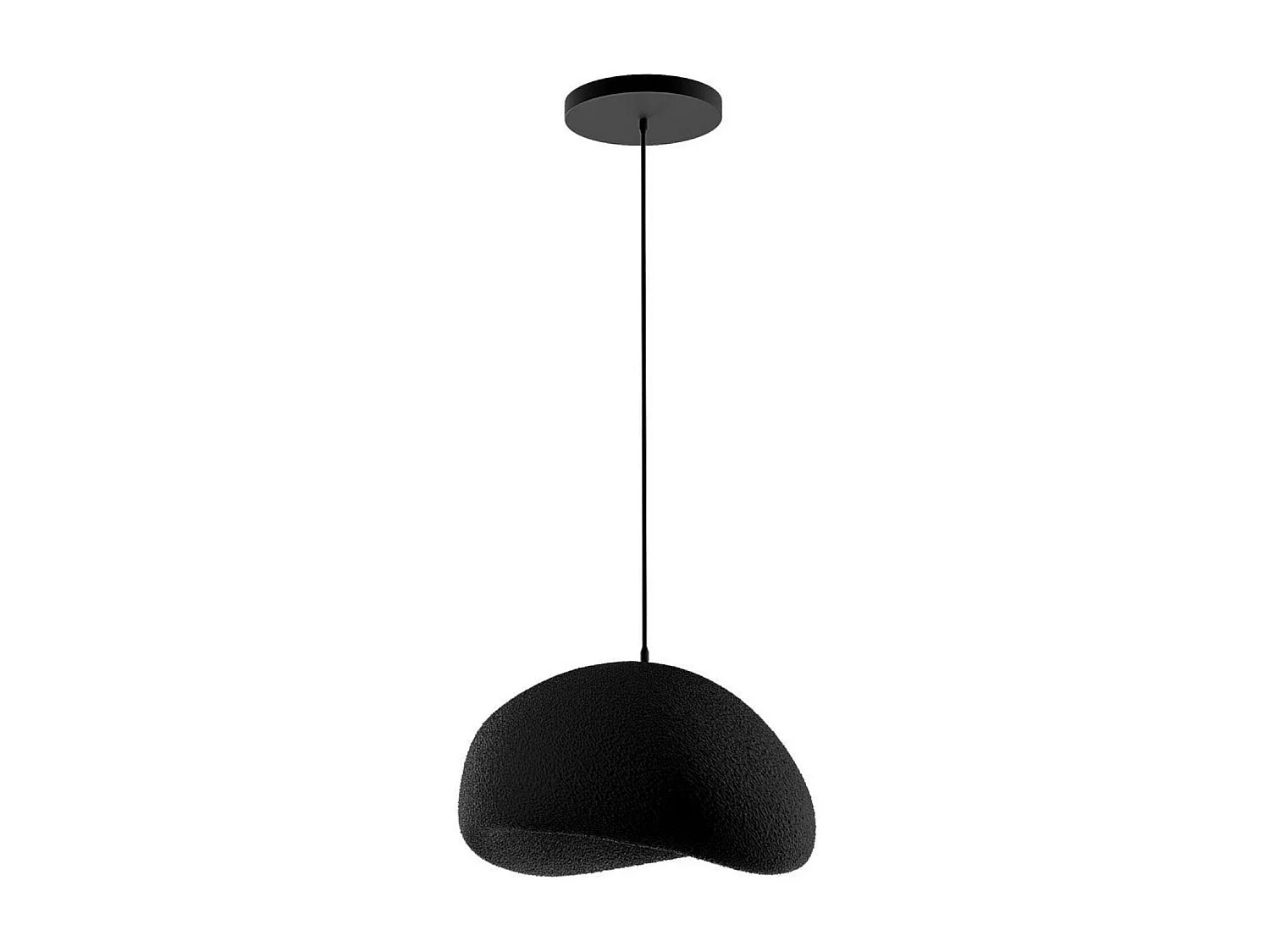 Suspension design noire forme organique 34 cm NOXIS