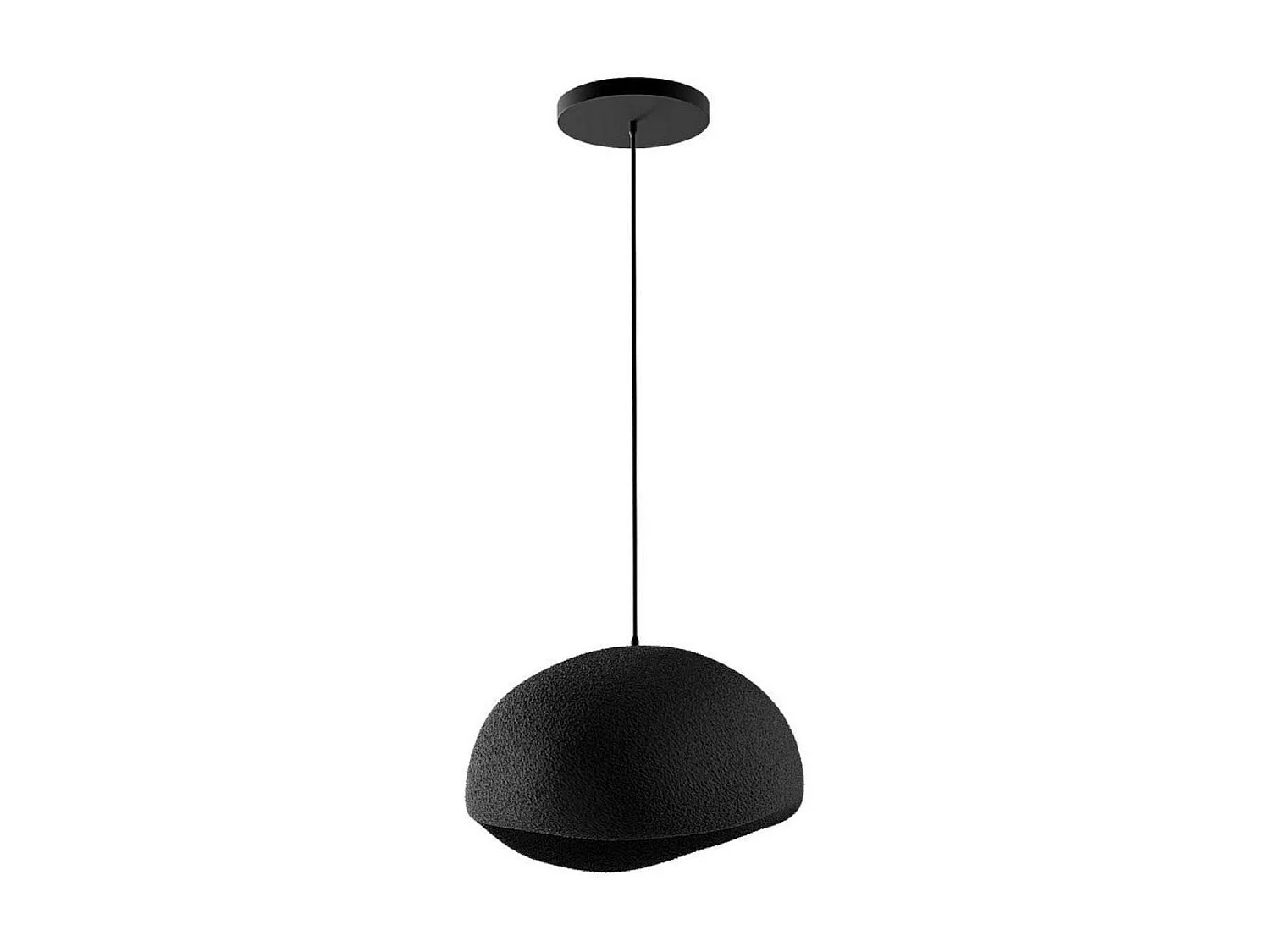 Suspension design noire forme organique 34 cm NOXIS