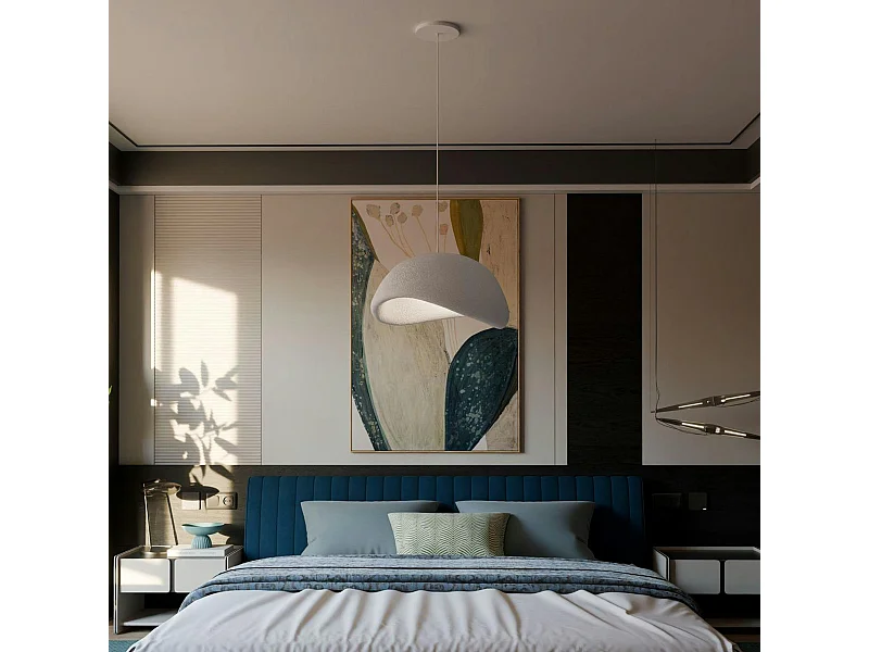 Suspension de table blanche forme organique 50 cm NOXIS