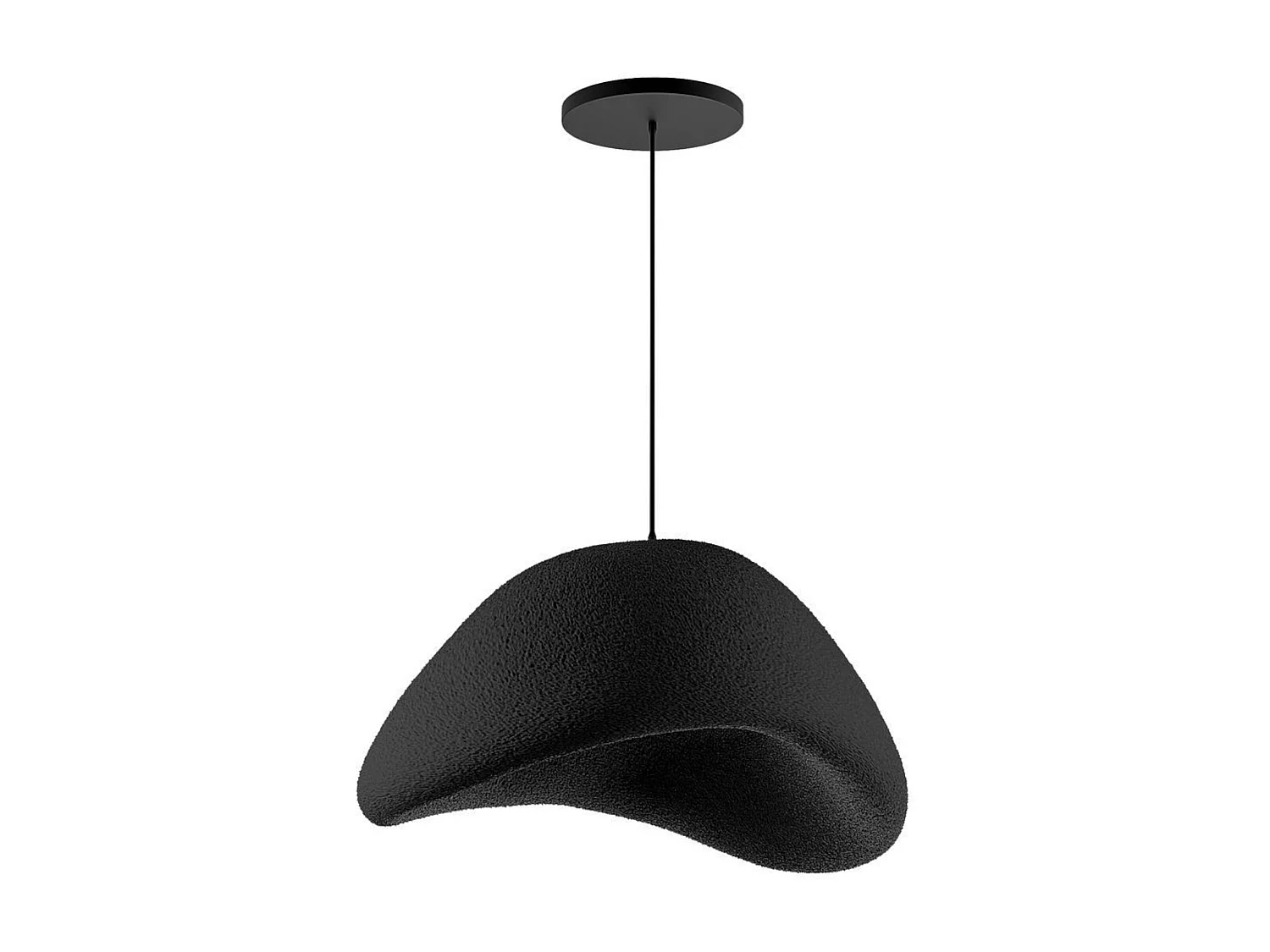 Suspension de table noire forme organique 50 cm NOXIS