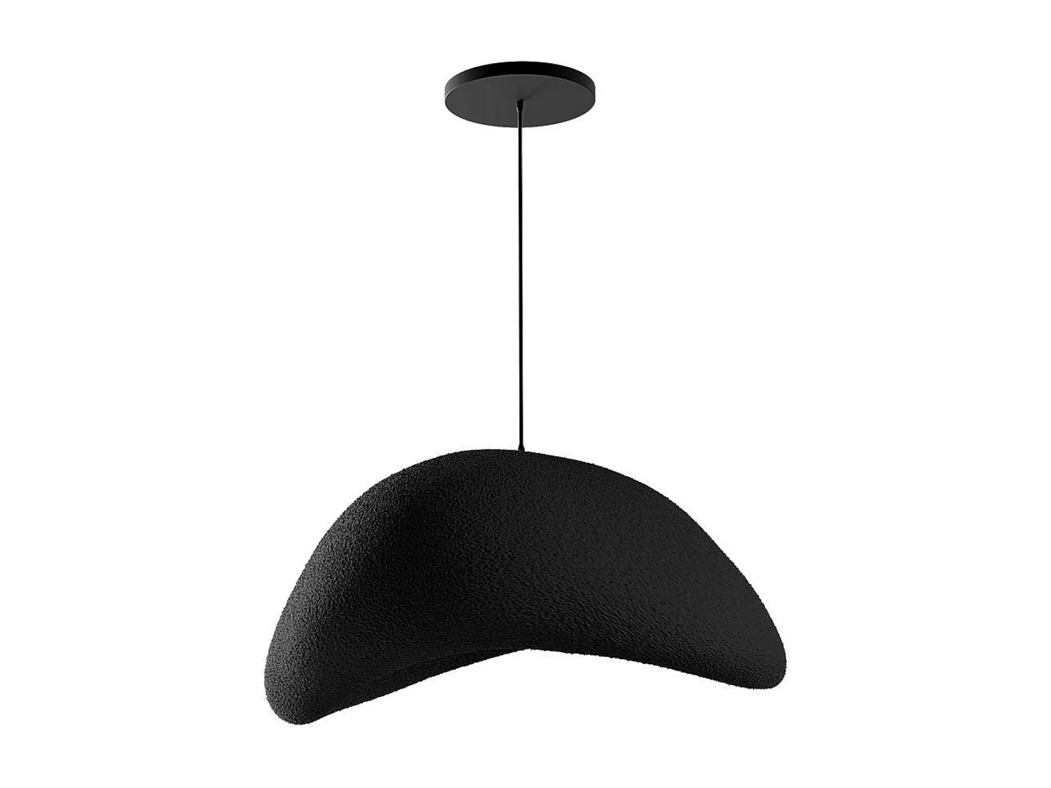 Suspension de table noire forme organique 50 cm NOXIS