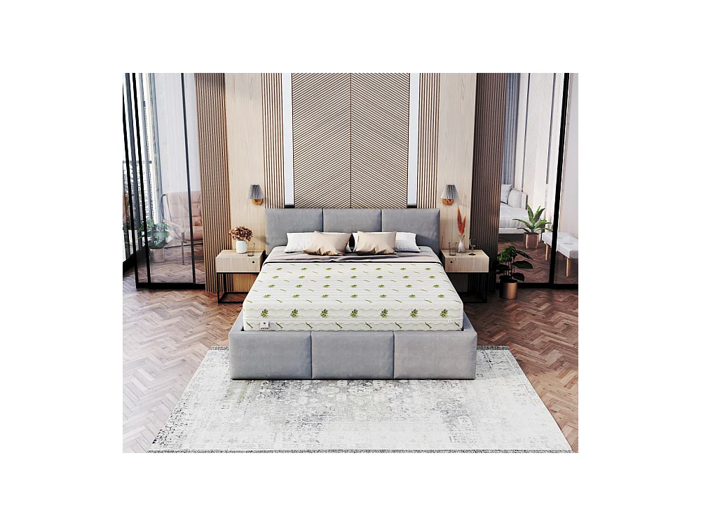 Matelas Noir - Ressorts ensachés - Mousse profilée - 160x200 - 23cm