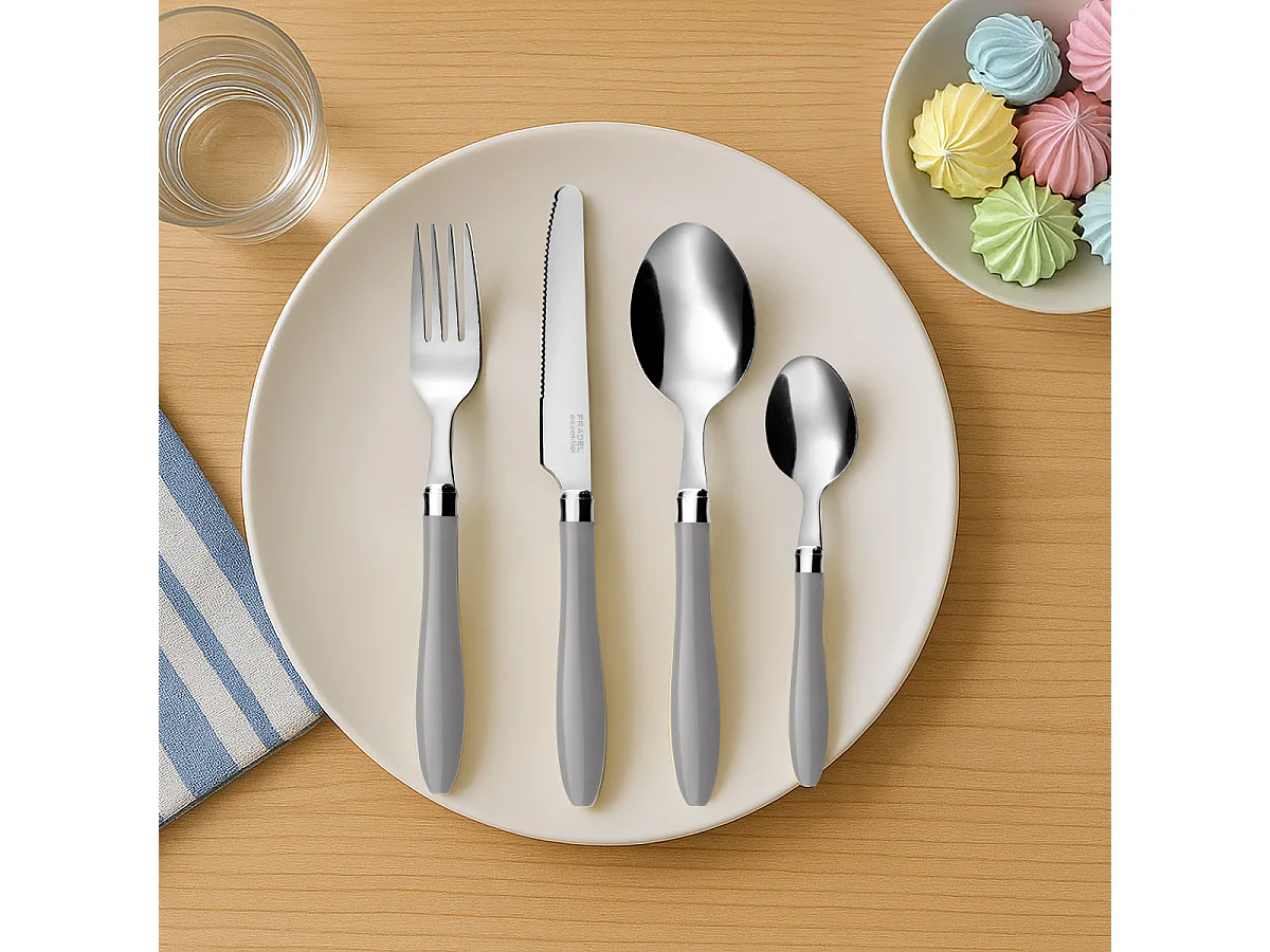 Réglisse Gris - Ménagère 16 pièces