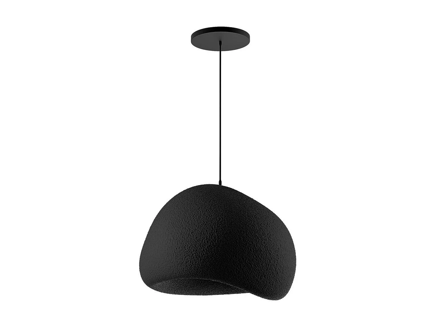 Suspension noire design forme organique 42 cm NOXIS