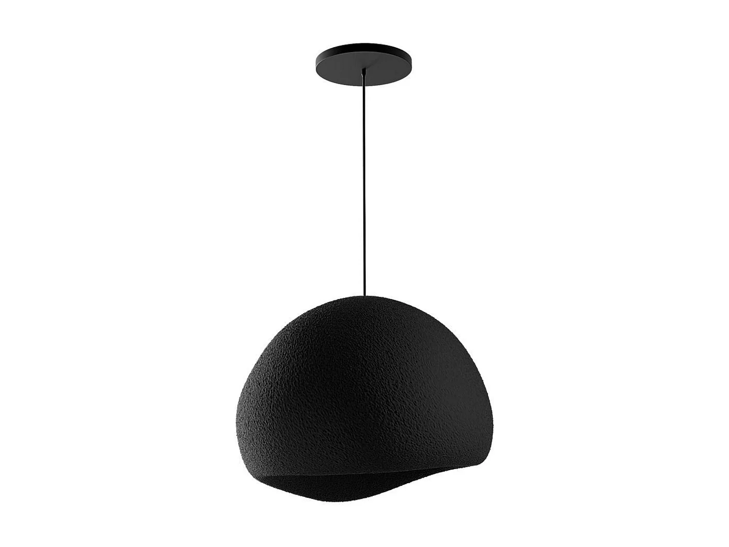 Suspension noire design forme organique 42 cm NOXIS