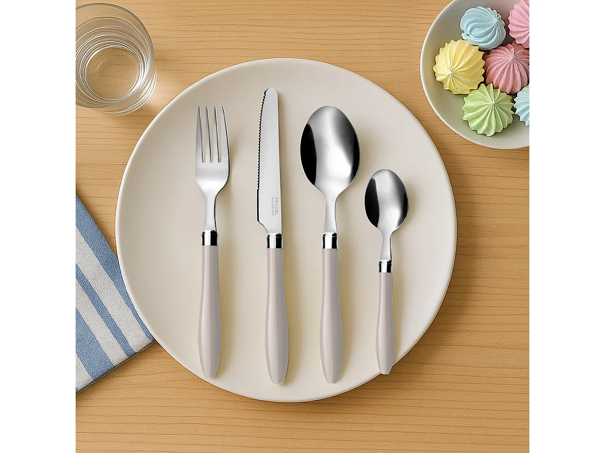 Réglisse Taupe - Ménagère 16 pièces