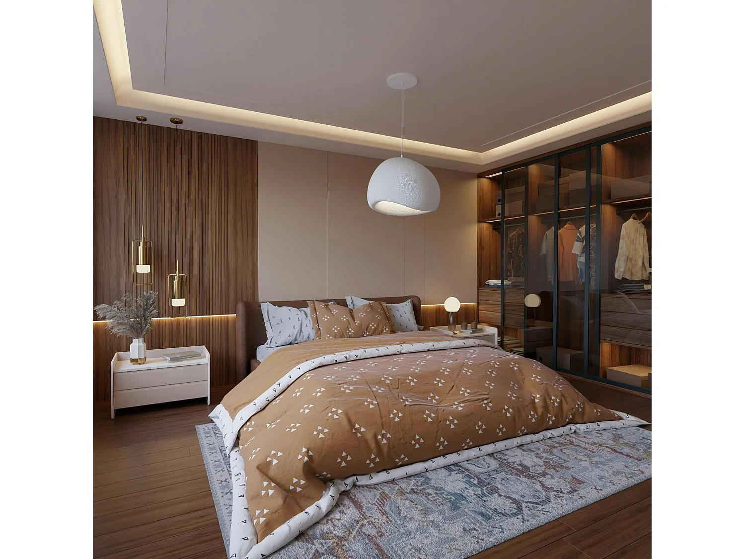 Suspension blanche design forme organique 42 cm NOXIS