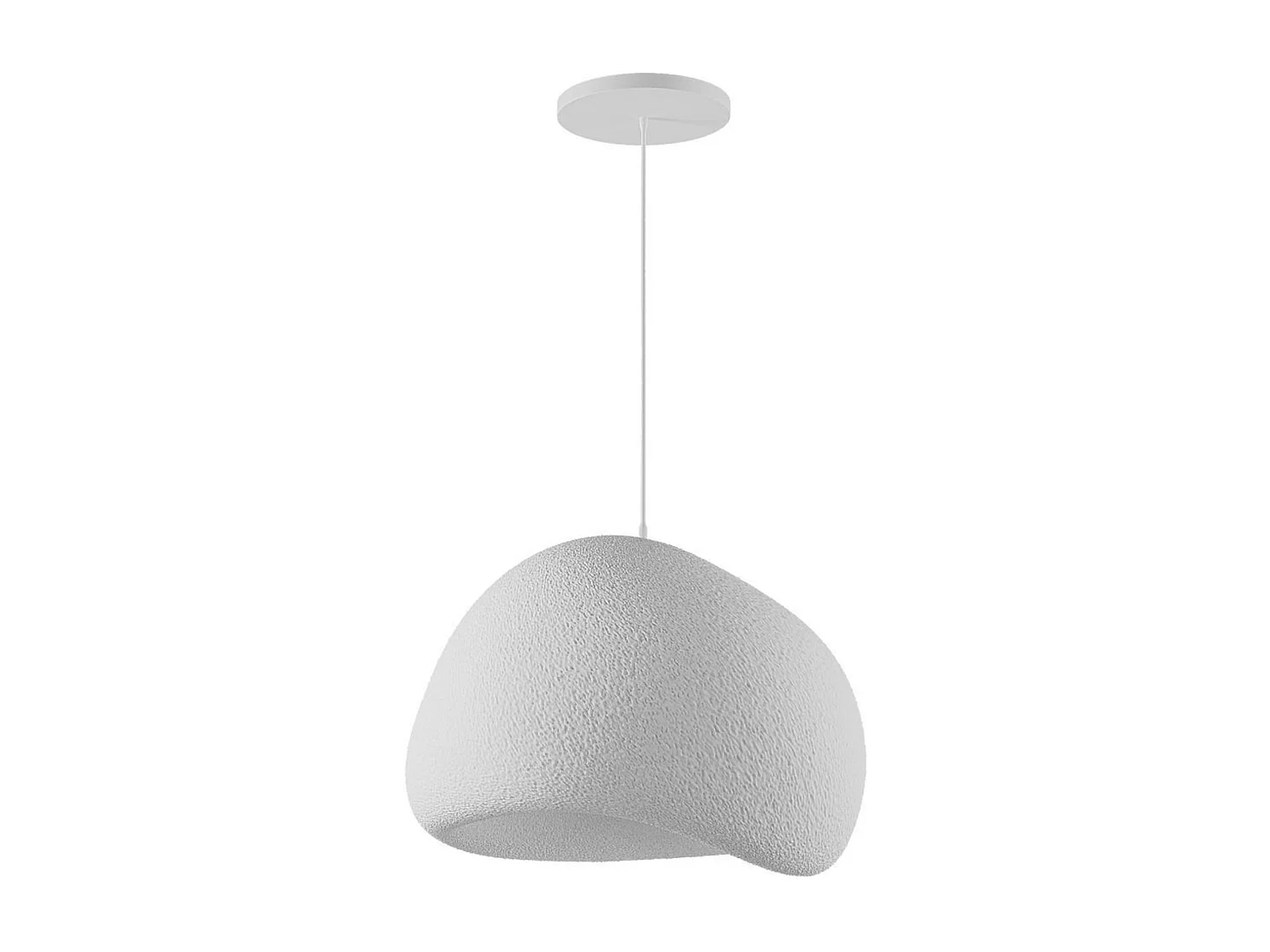 Suspension blanche design forme organique 42 cm NOXIS