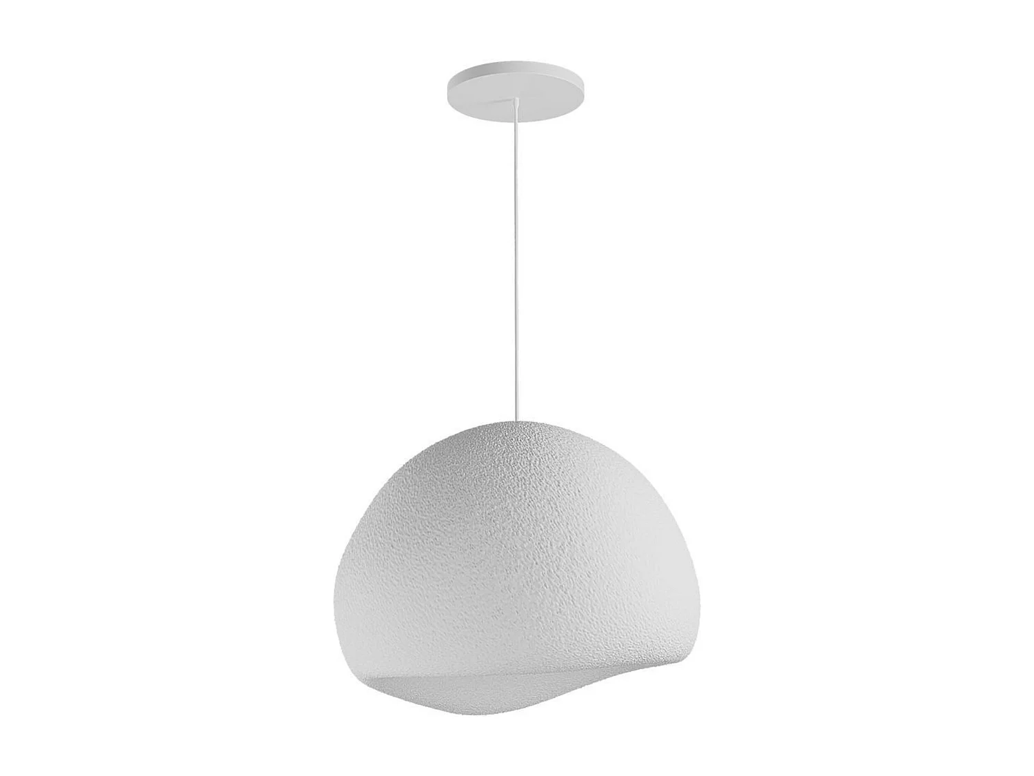 Suspension blanche design forme organique 42 cm NOXIS