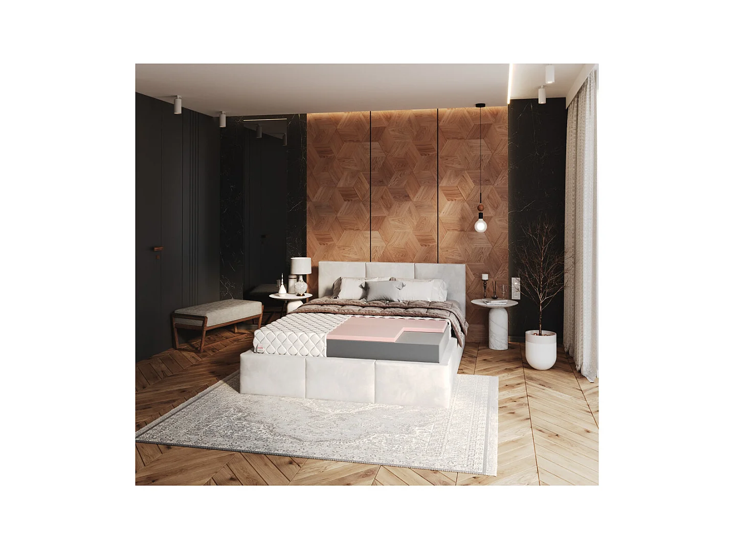 Matelas ORSA 140x190 - 16cm - Mousse VISCO - Mémoire de forme