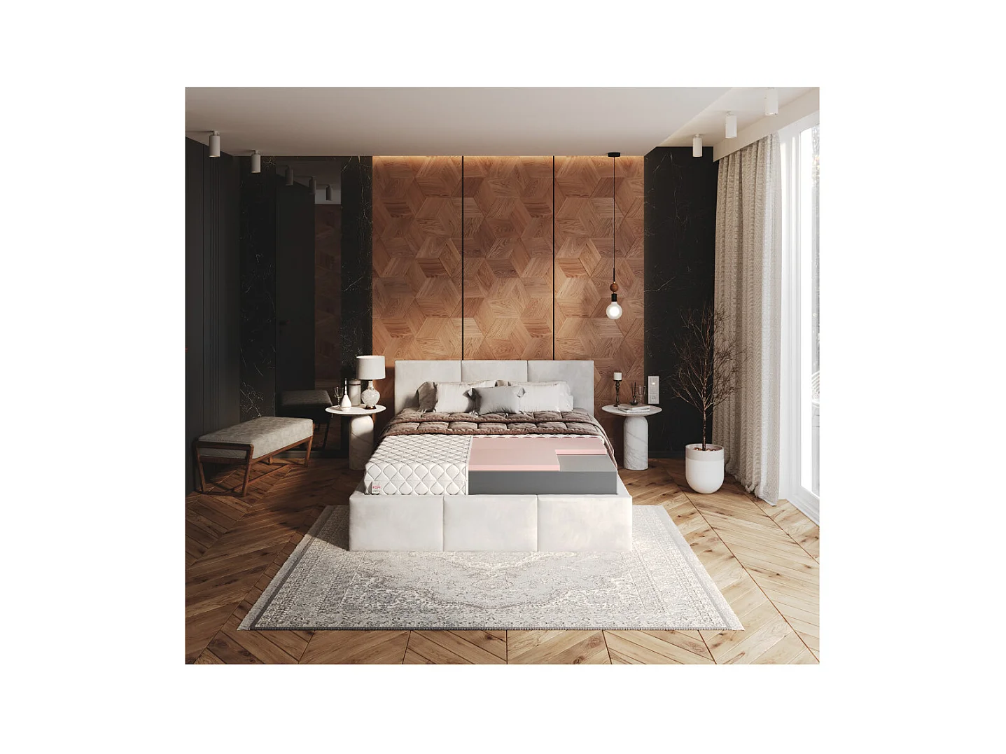 Matelas ORSA 140x190 - 16cm - Mousse VISCO - Mémoire de forme
