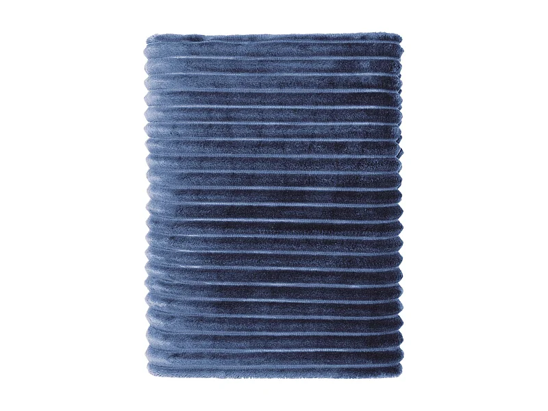 Plaid fourrure cocooning 150x200 bleu foncé