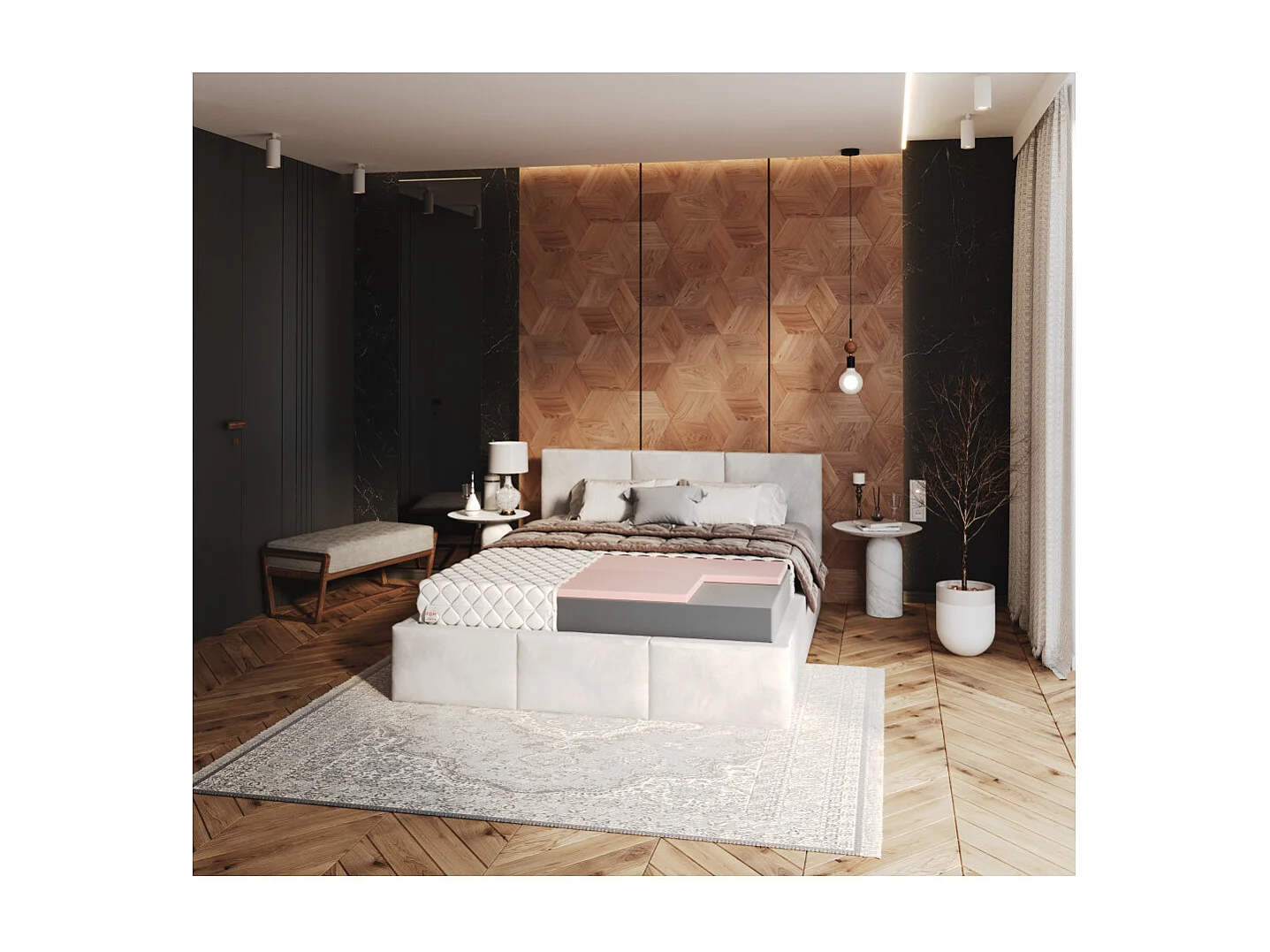 Matelas ORSA 120x200 - 16cm - Mousse VISCO - Mémoire de forme