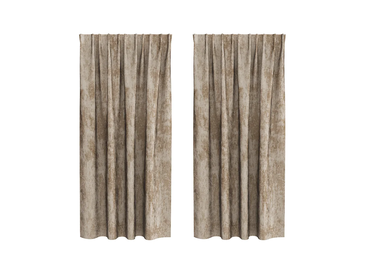 Cortinas de Veludo Elegantes em Champagne - 2 Peças 175x140 cm com Ilhós