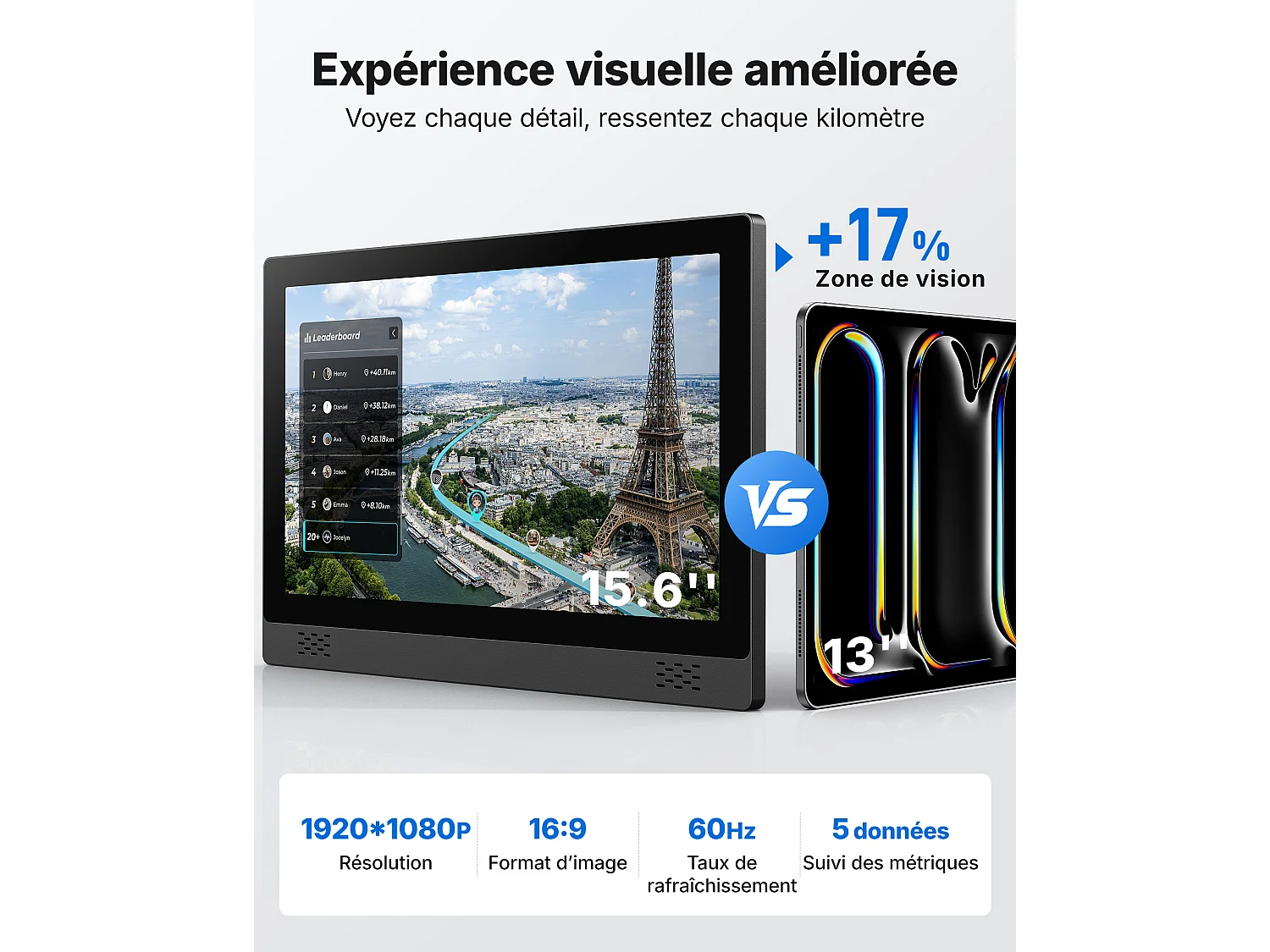 Vélo Magnétique MERACH, Roue d’Inertie 6kg, 8 Niveaux, Bluetooth, Écran HD 15,6″, Silencieux, Support Haltères, Fitness à Domicile