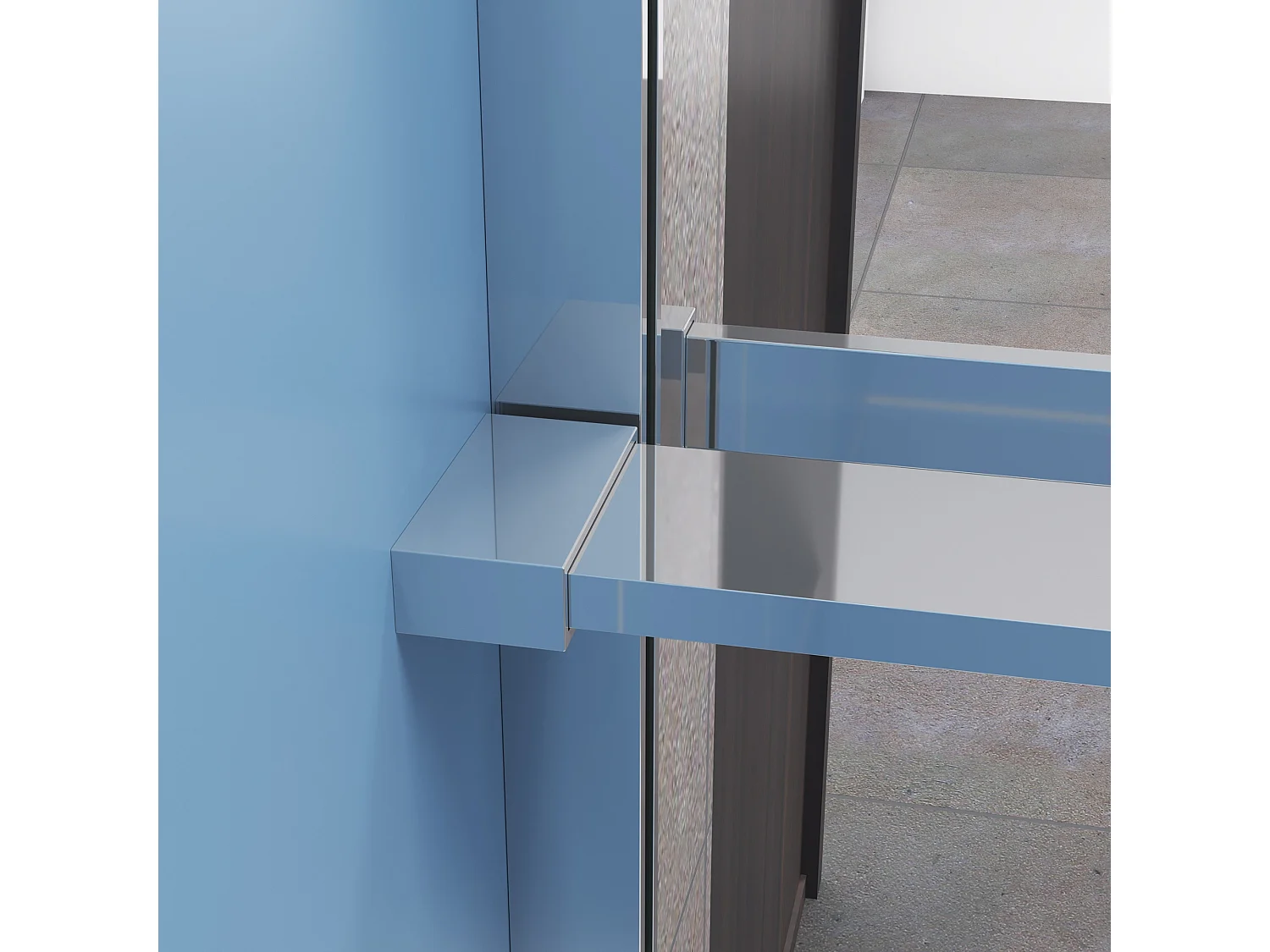 Moderne inloopdouche 100x200cm-8mm easy clean glas met planchet-glanzend chromen