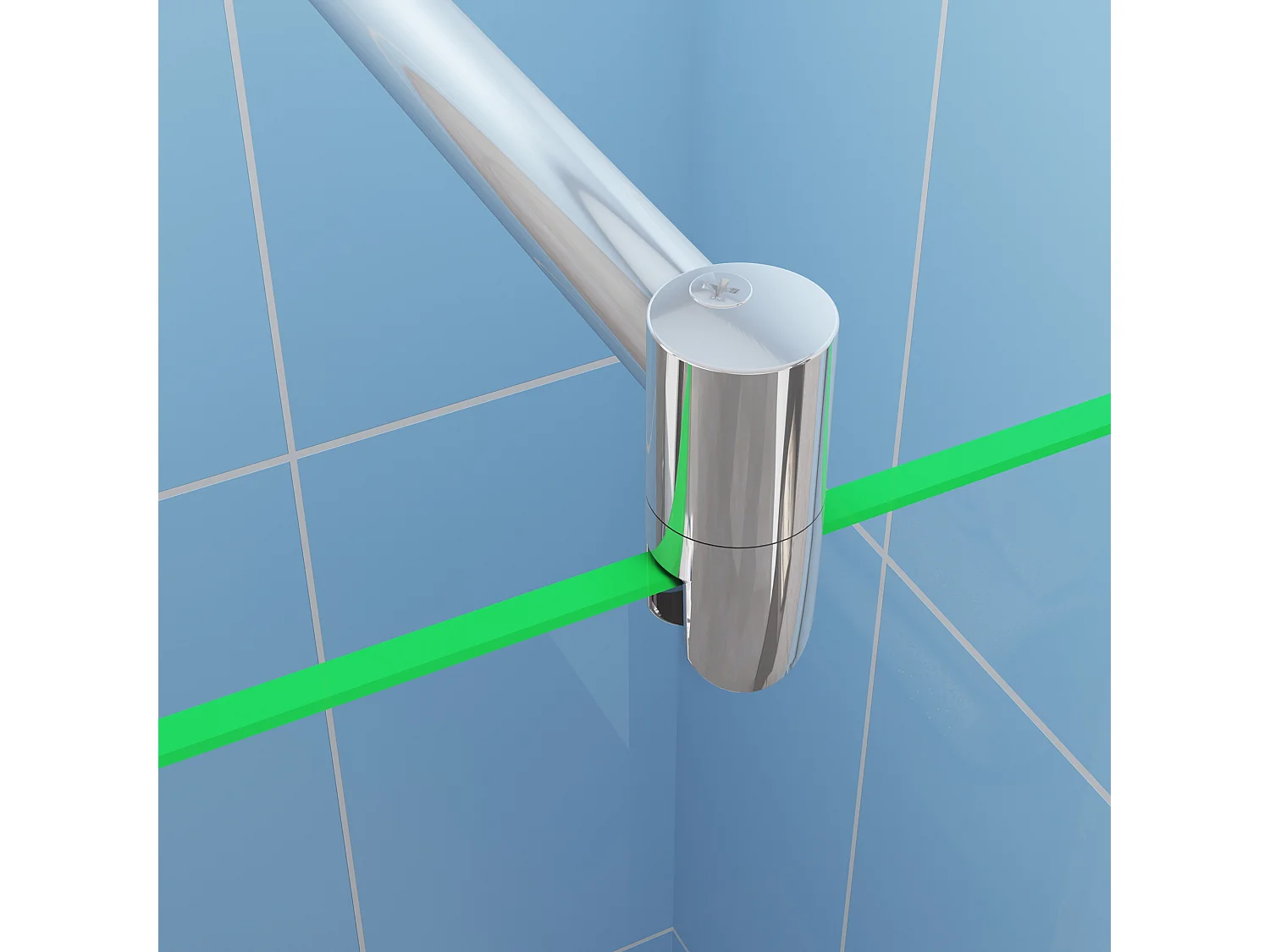 Moderne inloopdouche 100x200cm-8mm easy clean glas met planchet-Stabilisatiestangen 70–120cm-glanzend chromen