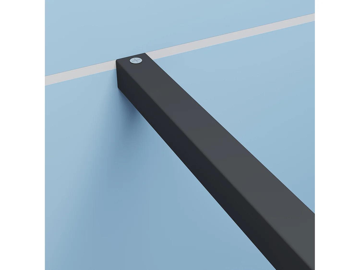 Moderne inloopdouche 140x200cm-8mm easy clean glas met planchet-F-stabilisatiestang 90cm-Snijbaar-Mat zwart