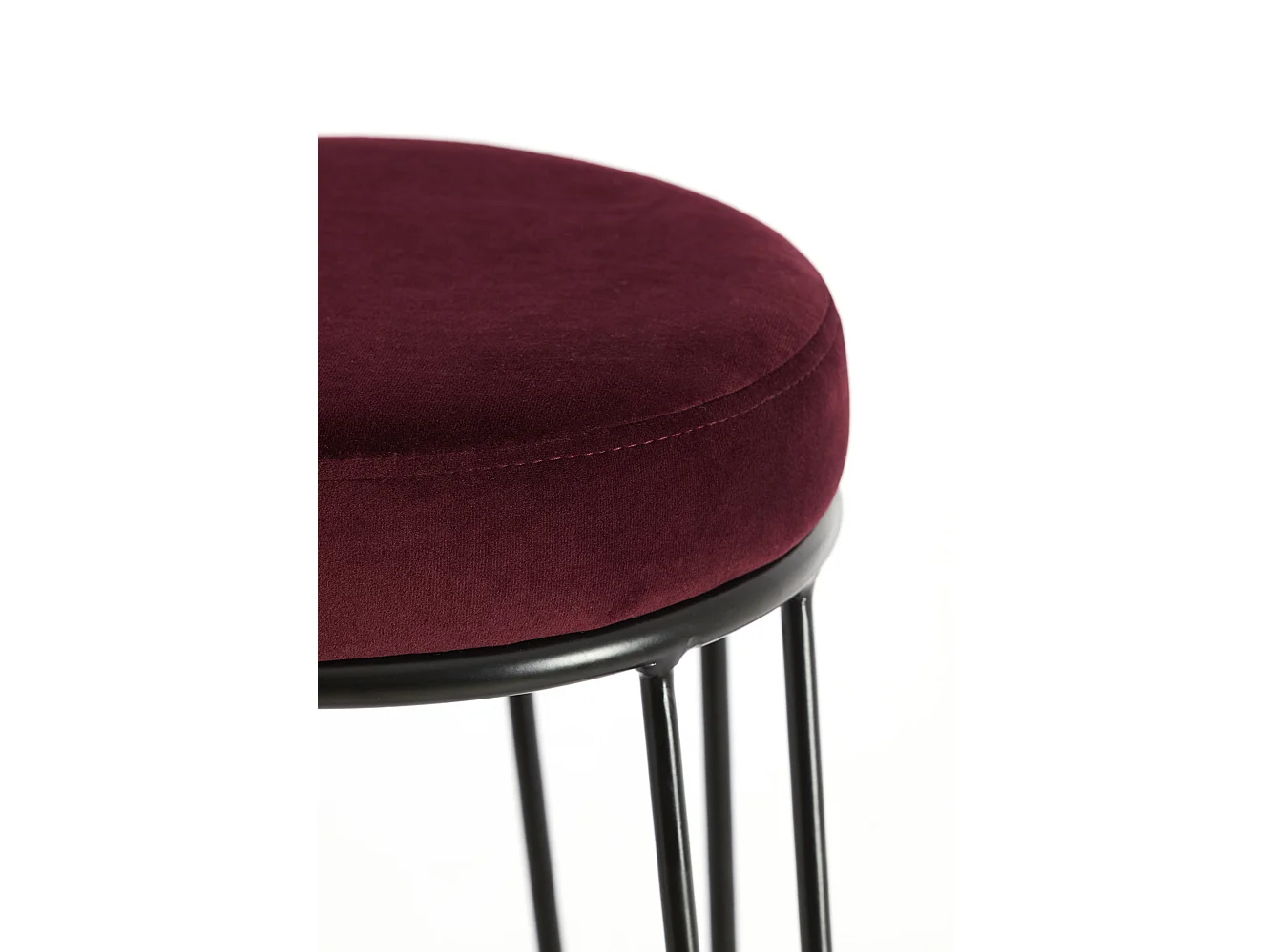 Tabouret de bar ALICE - Ø41x73 cm - Rouge