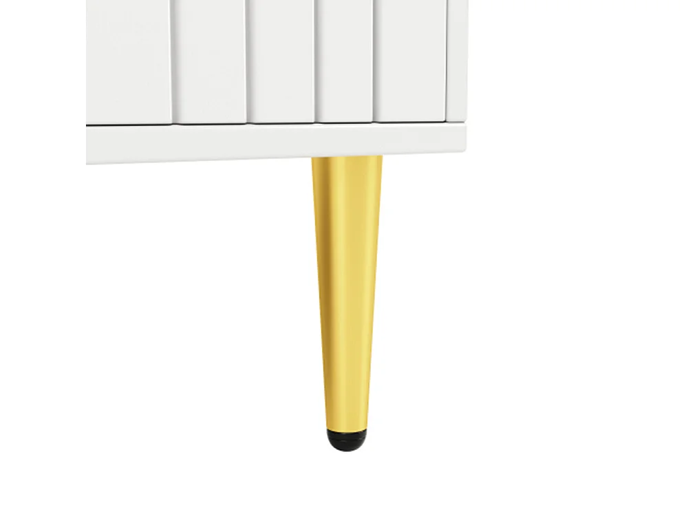 Sideboard mit einzigartigem Wellendesign, Kommode Wohnzimmerunterschrank(152 x 40 x 75 cm)