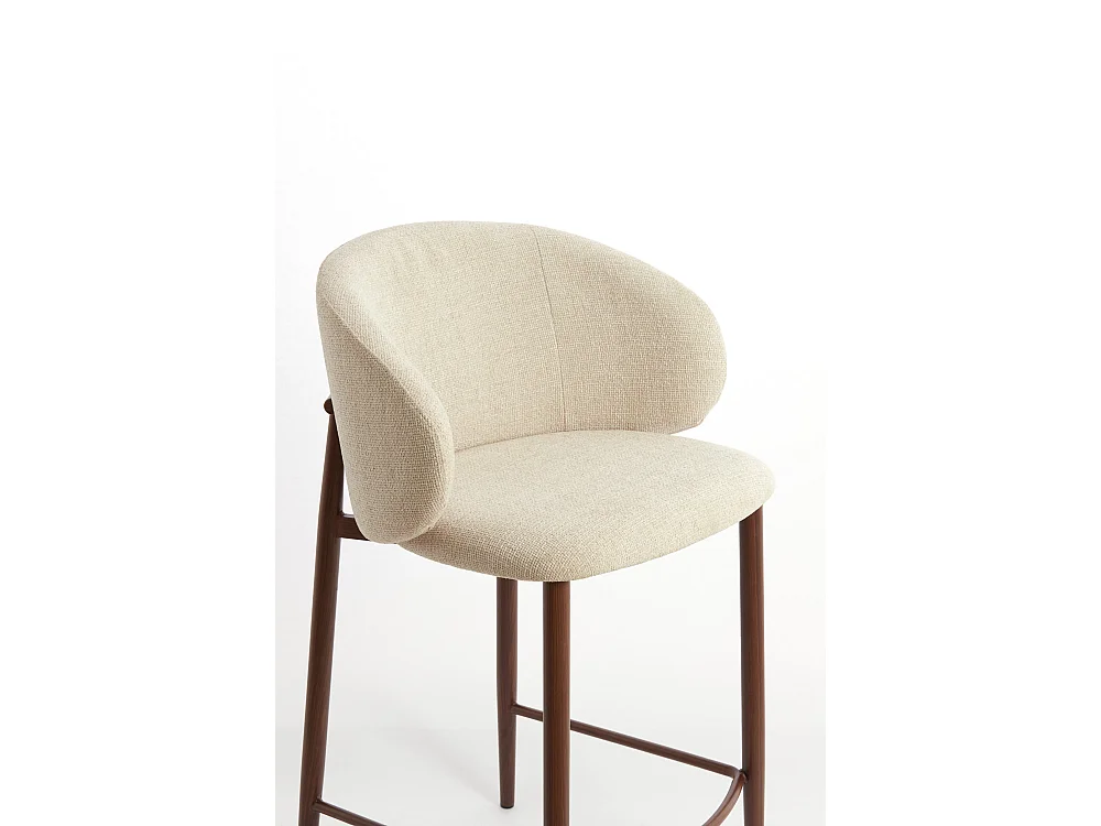 Tabouret de bar ALUKO - 57x55x94 cm - Blanc