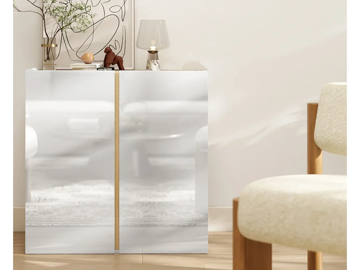 Kommode, Sideboard mit Soft-Close-Türen,anpassbares Regal, für Wohnzimmer,Esszimmer, 80L x 40B x 80H cm