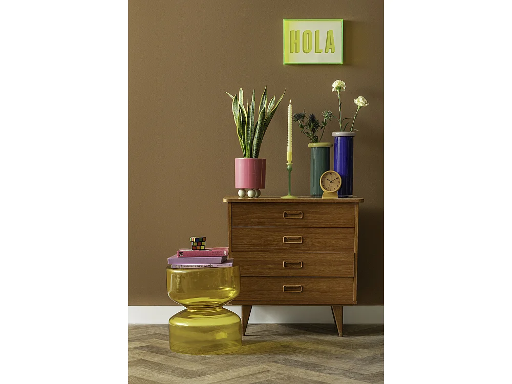 Objet mural Hola - 3x31x22 cm - Jaune