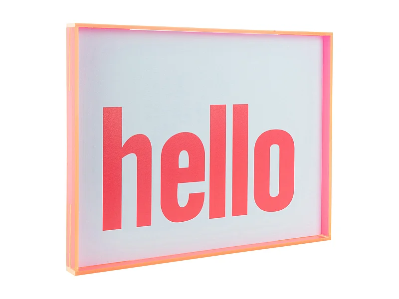 Wandobjekt Hello - 3x41x31 cm - Rosa